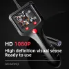 الكشف عن المنظار الصناعي كاميرا 2.4 بوصة شاشة IPS HD 1080p LED ضوء 30M التفتيش الصرف الصحي borescope كاشف مقاوم للماء borescope