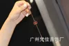 Designer Jewelry Bracciale Luxury Link Chain Vanca Silver Ladybug 18K Gold Rosa Calcedy rosso a doppia faccia Lucky DG4R
