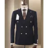 Suits Classic 4 Gold Buttons Man Blazer Trousers DoubleBreasted Peaked Lapel Men'S Suit Coat Wedding Clothing 2 Pcs Jacket Pants