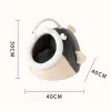Mats Lantern Fish Cat Bed Warm Pet Basket Cozy Kitten Lounger Cushion Cat House Tent Very Soft Washable Cave Cats Beds