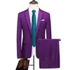 Costumes pour hommes M-6XL 19 couleurs (pantalon blazer) Boutique de mode couleur unie costume d'affaires officiel robe de mariée marié