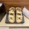 kvinnor designer pappa sandal bred tjock sandaler plattform skjutreglage sandales krok loop naken sandles skor klassisk varumärke strand casual kvinna tofs strand grandad sandels