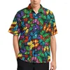 Mäns avslappnade skjortor Söta fjäril 3D -tryckta pojkeblusar Hawaiian Animal Graphic Short Sleeve For Men Clothes Streetwear Beach Luxury Tops