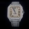 Iced Out neue Ankunft Marke hohe Qualität Luxus Gold Silber original maßgeschneiderte Hip Hop Männer Moissanit Diamant Armbanduhr