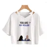 Women's T Shirts Greys Anatomy Shirt Women You're My Person Harajuku Ullzang T-shirts Cartoon Fashion Crop Tops Tee Korean Tshirt Female