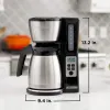 Ferramentas DUTRIEUX Máquina de café 12Cup Cafeteira térmica programável com limpeza automática e fermentação forte