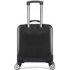 Suitcases First Class Business Suitcase 18 Inch Portable Travel Bag With Computer Storage Soft Leather Trolley Laptop