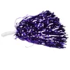 Partij gunst 24 stuks cheerleading pompons metallic folie cheer met plastic handvat voor volwassenen kinderen cheerleaders paars