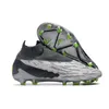 Scarpe da calcio Phantomes GXes Elitees DFes Link FG Scarpe da calcio uomo con tacchetti scuri Core nero/grigio