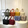 Evening Bags Large Capacity Tote Designer Padded Handbag Fashion Quilted Shopper Bag Trend Down Cotton Shoulder Cloth Female Travel