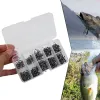 Fishhooks Sougayilang Fishing Hook 500pc High Carbon Steel Silver Fish Fhook with Box 3＃12