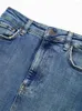 Skirts Summer Women's Mid-calf Denim Skirt 2024 Vintage Lady High Wasit Zipper Jeans Female Straight A-line Pencil