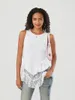 Women's T Shirts Women S Tank Tops Loose Fitting Round Neck Sleeveless Lace Flower Embroidery Ruffle Hem Streetwear