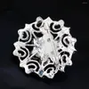 Broscher pläterade kristallnestoner bejeweled diamante imitation pärla brosch stift för bröllop brud bukett diy tillbehör 014