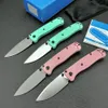 BM Mini Bugout 533/533BK Pocket Folding Knife Point Plain Blade Nylon Fiber Handlar EDC Tactical Outdoor Camping Survival Knives BM 535 3300 9400 15080