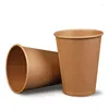 Gobelets jetables pailles 100 pièces/paquet 245ml | Tasse à café en papier Kraft, outil de bricolage, fournitures de fête