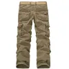Cintos 2023 calças de carga militar de homens multipockets homens folggy calças de algodão macacão casual Exército Tactical Troushers No Belts Plus Size 46
