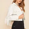 Vestes pour femmes Vestes élégantes marmite en denim perlé de jean automne Fashion Long Manche Longs Mesons extérieurs