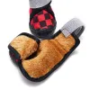 Chaussures d'hiver pour chiens de compagnie, chaussures chaudes, bottes imperméables à semelles antidérapantes pour chiens, chaussures pour petits chiens, chaussures épaisses à carreaux pour chats et chiens, fournitures pour animaux de compagnie