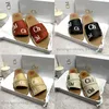 Wooden slippers slides New Designer Women's Wooden Sandal sluffy flat bottomed mule slippers multi-color lace Letter canvas slippers summer home shoes Chl01
