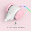 Toys Automatic Interactive Cat Toys Mouse Kittens Play Ball Electronic Rat Cats Intérieur Toys avec LED Light Tail Smart Cat Hunting Toy