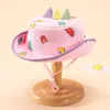 Berets Kids Panama Hat Kids Summer Baby Girls Fisherman Caps Cartoon Dinosaur Ducket Hats for Boys Sun