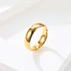 PSJ Fashion Schmuck Engagement Band 4mm 6 mm 8mm 18K Gold plattiert hochpolierter Wolfram -Carbidring für Männer Frauen 240220