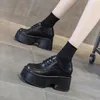 Модельные туфли 11 см из натуральной кожи, на очень толстой подошве, на платформе, танкетке, женские туфли на шнуровке, осень-весна, модные женские туфли на скрытом каблуке