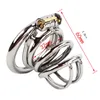 Stainless Stee Chastity Cage for Men Steel Chastity Devices Cock Cage Male Chastity Belts Penis Cage barbed ring Sex Toy for Men (3 Rings), Lock and 2 Keys Included.