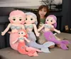 Dessin animé sirène en peluche poupée kawaii jouets en peluche bébé enfants enfants peluche sirène en peluche poupée cadeau d'anniversaire de noël LJ2011261087732