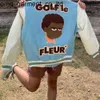 Nuovi uomini di lusso 2024ss Blu golf Fiore Le Fleur Tyler The Creator Pu Leather Varsity Cappotti Giubbotti Piumini Cotone caldo Inverno Uomo Donna Giacche