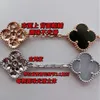 Designer Van cl-ap versão alta V Golden Fanjia Clover Five Flower Pulseira CNC Branco Fritillaria Red Jade Medal Laser 925 Prata 18k Rose Gold H88D