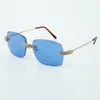 Factory direct sales fashion high-end designer sunglasses 3524018 cut lenses with micro diamond metal wire laying glasses size 18-135 mm