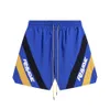 العلامة التجارية المتقاطعة للأزياء الحدودية Rhude Micro Label Micro Colling Wabking Mesh Short Shorts for Men and Women High Street Beach Caps