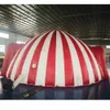 wholesale Entrée de cirque rouge blanc oxford de 5 m de diamètre Tente igloo gonflable de haute qualité pop up abri d'entrée de fête à dôme complet pour événement en plein air