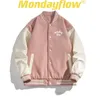 Mondayflow Golf Jacken Herbst Jacke Winter Männer Oversize Baseball Uniform Sport Heizung Techwear Patchwork 240228