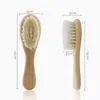 Brosse de bain ovale en bois, en laine naturelle, pour le visage et le corps, brosse de nettoyage pour enfants, douche, exfoliation, salle de bain, lavage Cepillo De Bano Ovalado De Madera, vente en gros