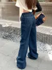 Jean pour femmes mode à la taille à la taille des femmes Y2k Ripped Denim Pantal