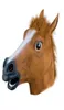 Creepy Horse Mask Head Halloween Costume Theater Prop Novelty Latex Rubber Christmas New Years Horse Head Mask Animal Costume Toys1151172