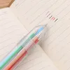 Yaratıcılık Şeffaf 6 Renk Beyaz Kalem Sevimli Pres Tasarımı Renkli Jel Pens Stationery Okul Ofis Yazma Malzemeleri
