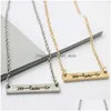 Anhänger Halsketten Paare Liebesbriefe Anhänger Designer Halskette für Frau Mann Gold Sier überzogene Legierung Link Kette Choker Damen Herren Dhmvw