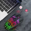 Muizen 2,4GHz Honingraat Gamingmuis Oplaadbare USB Draadloze RGB Lichtgevende muis voor desktop pc Computer Notebook Laptop