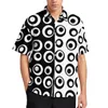 Men's Casual Shirts Two Tone Black And Yellow Vacation Shirt Mod Checkers Hawaii Funny Blouses Short Sleeve Graphic Tops Large Size