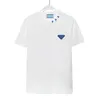 Designer heren T-shirts blauw bedrukte compacte dubbele katoenen zachte T-shirts