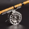 Makaralar Ultralight Fly Fishing Reel D50/D60 CNC Alüminyum 1: 1 2 Rulmanlar Buz Sağ El