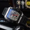 2022 De Nieuwe 3-Pin Quartz Horloge Transparante Bezel Heren Automatisch Horloge Heren Designer Pols Waterdicht Reloj Hombre206o