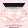 Pads GeekShare Computer Gaming Mouse Pad Big Size 84*37cm Kawaii Pink Star Wings Desk Pad Office Table Mat Antislip Waterproof Mats