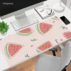 Tapis de souris mignon pêche XXL, grand tapis de bureau pour ordinateur, clavier rose Kawaii PC, tapis de souris Fruit Mause fraise