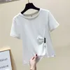 Women's T Shirts Real S 2024 Summer T-shirt Irregular Short Sleeve Dress