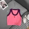 Tanks pour femmes Camis Designer Femmes Knits Top Tee Designer Brodery Rose Tricoted Vest Tank Sans Sans Brepwant Pullover Womens Womens Sport Tops DNDE